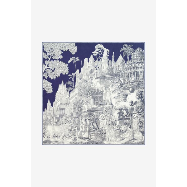 Inoui Editions šilko ir modalo skara PIRANESI NAVY